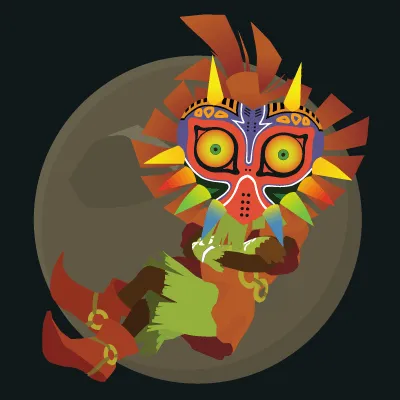 Skull Kid, illustration by Walid Sodki