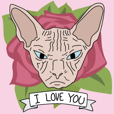 Sphynx, illustration by Walid Sodki