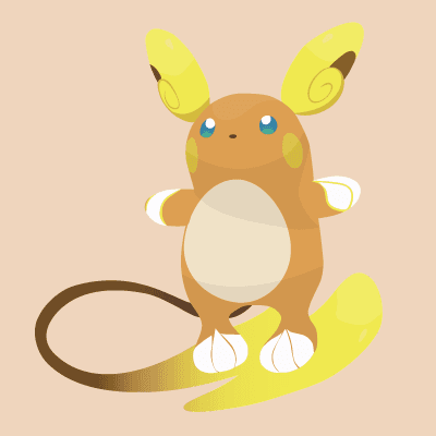 Illustration of Alola Raichu from Pokémon