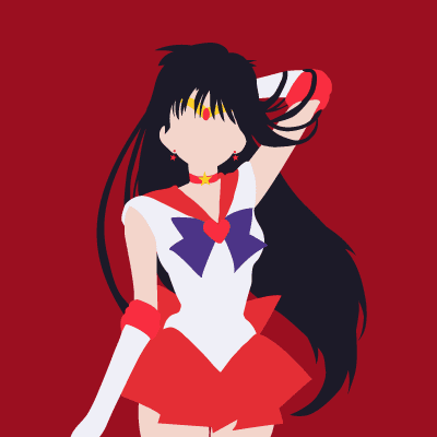 Illustration of Sailor Mars from Sailor Moon
