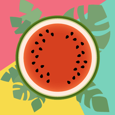 Illustration of a watermelon