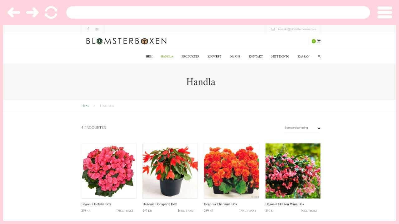 Blomsterboxen website