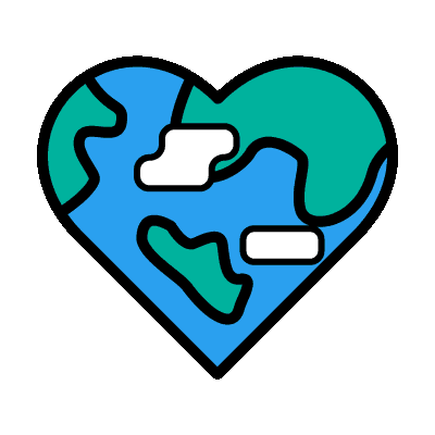 Animation of a heart shaped Earth
