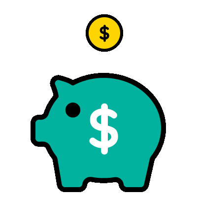 Animation of a piggy bank