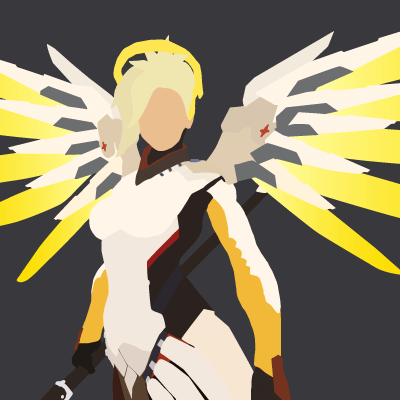 Illustration of Mercy from Overwatch