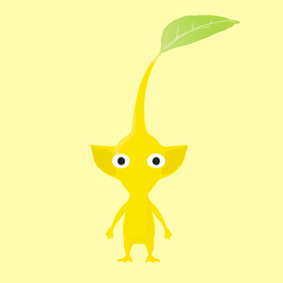 Illustration of a yellow Pikmin