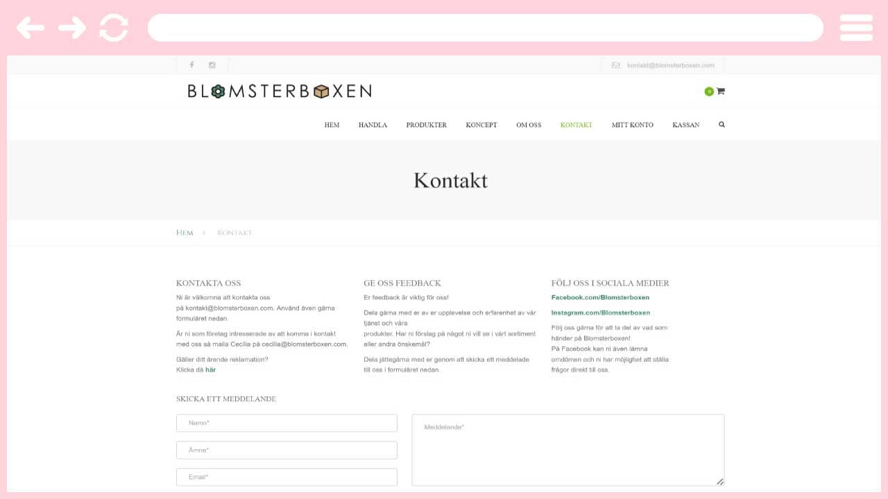 Blomsterboxen website