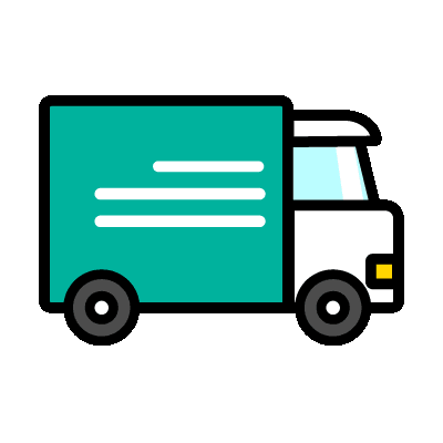 Animation of a delivery truck